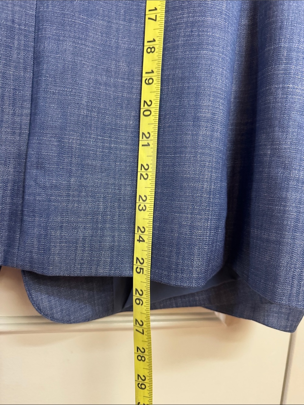 Free Assembly Blue Textured Single-Button Blazer - Picture 3 of 6